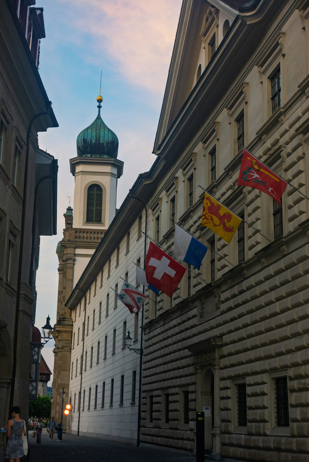 swiss city street protest